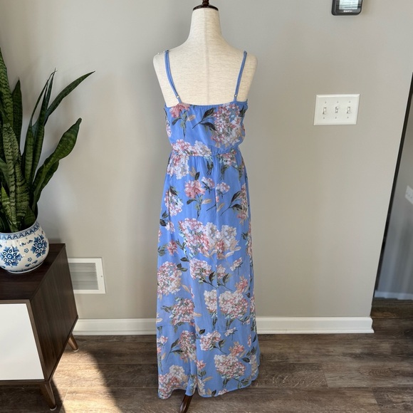 Abercrombie & Fitch Spaghetti Strap hydrangea Maxi Dress - Picture 2 of 9